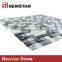 Newstar Black Grey And White Marble Tile Mix Glass Swimming Pool Mosaic