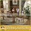 Rose gold and marble dining table set stainless steel furniture