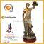 8" Resin Bronze Finish Lady Justice Sculpture Statue