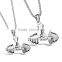 Gold/Black/Silver Color Fashion Barbell Necklace Sportsman Jewelry Stainless Steel Men Dumbbell Pendants Necklaces Jewelry