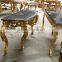 Baroque Style Furniture Console Table With Marble Top For Living Room Decoration