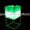 Plastic PE Rectangle Night Club Bar Glowing Led Cube Shaped Ice Bucket