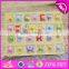 2017 Top fashion educational toddlers wooden alphabet puzzle W14M101