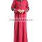 2017 latest design Ethnic Front Zipper Loose Chiffon Closure Abaya