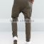 High Quality Custom Guangzhou Manufacturer OEM Drop Crotch Button Fly 100% Cotton Twill Breathable Khaki Men's Casual Pants