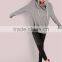 MGOO Women Oversized Sweatshirt Pullover Front Pocket Lightweight Soft Knit Draw String Slouchy Hoodie Heather Grey