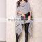 MGOO Popular Cheap Price Grey Poncho Tops Loose Oversizes Heather Cowy Fleecey Women Clothing Manufacturer