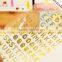 custom gold stamp sticker cheap alphabet shape sticker DIY creative sticker