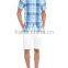 Men's Skinny Short Sleeve check Buttoned Shirt