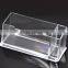 1PC Clear Plastic Business Card Holder Stand Display with Pen Stand