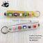 New design double PU leather with epoxy stone metal ring pendant for bags