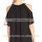 Top quality fashionable beaded cold shoulder dress for bridesmaid dress