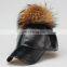2017 hot sale Retro hair ball baseball cap Korean fashion warm fur cap