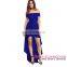 China Wholesale Night Party High Low Hem Off Shoulder Royal Blue Evening Dresses