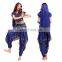 BestDance Belly Dance Costume Set Bell pepper Top&Gold Wavy Pants&Hip Scarf&veil