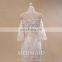 Short sleeve lace colored bohemian mermaid wedding dress