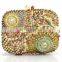 2017 new style african wedding clutch purse handmade crystal purse women party colored clutch bags