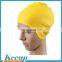 Hot sale silicone material round waterproof cartoon swimming cap for children