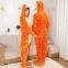 Tigger Cartoon Flannel Conjoined Polyester Couple Pajamas