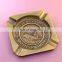 Square with rounded corners plating bronze injection processing ashtray wholesale
