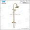 Royal style gold luxury high quality rainfall shower facet set tub mixer faucet