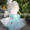 Elegant luxury Pet dog Bow-tied embroider veil skirt small puppy Wedding dress