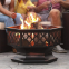 Ceramic tile mosaic parquet outdoor rectangular fire pit table