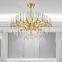 Luxury Modern Large Brass Gold Crystal Chandelier Lighting for Hotel