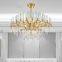 Luxury Modern Large Brass Gold Crystal Chandelier Lighting for Hotel