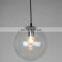 Clear glass ball pendant ceiling light for bedroom