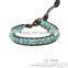 Beautiful natural stone beaded leather bracelet XE09-0058
