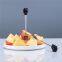 Head Skulls Knife Skeleton Resin Shelf For Home Kitchen Black Skull Fruit Fork Set
