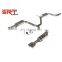 super racing tailpipe flexible exhaust pipe for Volkswagen CC downpipe loading cat back with quad double tip