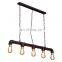 5 Head Brass Chandelier Lighting Industrial Style Metal Iron Pendant Light Resaurent Hanging Light