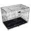 Folding Iron 2 Door Pet Cage with ABS Pan