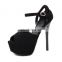 Sexy Suede Solid High Heels Platform Pumps With Ankle Strap Women's Sandals Shoes