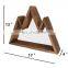 Wall Shelf Wood Floating Mountain Shelf Crystal Display Shelf Rustic