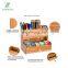 Wooden Pen Organizer Multi-Functional DIY Pen Holder Box Art Supply Organizer Desktop Stationary Storage with Drawer for Office