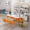 Marble Nordic Style Manicure Table for Nail Shop,Double Wrought Iron Table and Chair Set