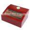 Beveled Glass top display solid wood cigar box cedar wooden humidor cigar humidifier