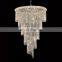 modern round crystal spiral hotel crystal pendant lamp restaurant chandelier
