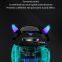 Blue Tooth Speaker Audio with LED Digital Music Player Wireless Ball Shape BT Speakers Alarm Clock Mini Speaker