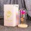 Artificial Enchanted Golden Rose Led Lamp 24k Gold Foil Rose In Glass Dome Decorative Flowers With Lights Valentine's Day Gifts
