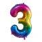40 Inch Gradient Rainbow Number Balloons 0-9 Giant Foil Balloon Birthday Party Decorations Figures Globos Wedding Party Decorate