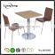 Good stainless steel fast food table chair set