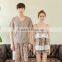 Noya Customized ZM 2620 100% Cotton Couple Pajamas With Rose Flower