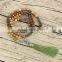 NE2366 Fashion Natural Matte Gemstone Picture Jasper Necklace With Tassel