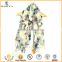 2016 Knitting Yellow Flower Pattern Acrylic Scarves