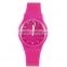 2015 Silicone wrist factory watches with japan quartz movement for girls