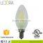 Trade Assurance UL listed 2w 4w 6w 360 degree Dimmable Filament E12 E14 led candle light bulb